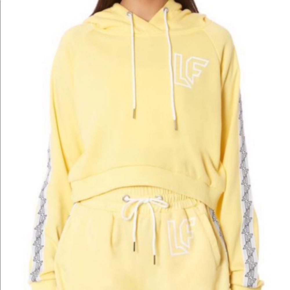 LF The Brand Yellow Cropped Hoodie